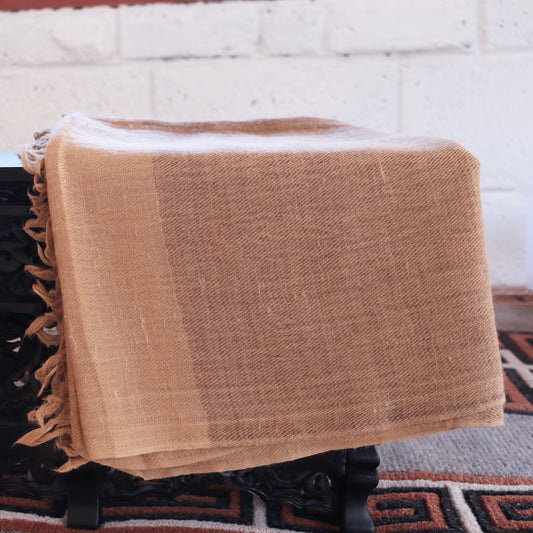 Brown Angora and Merino Wool Stole