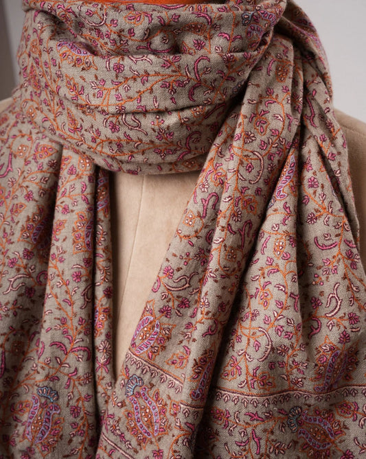 Hand Embroidered Sozni - Pashmina Shawl